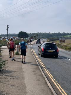 The B3301 section of the coast path!